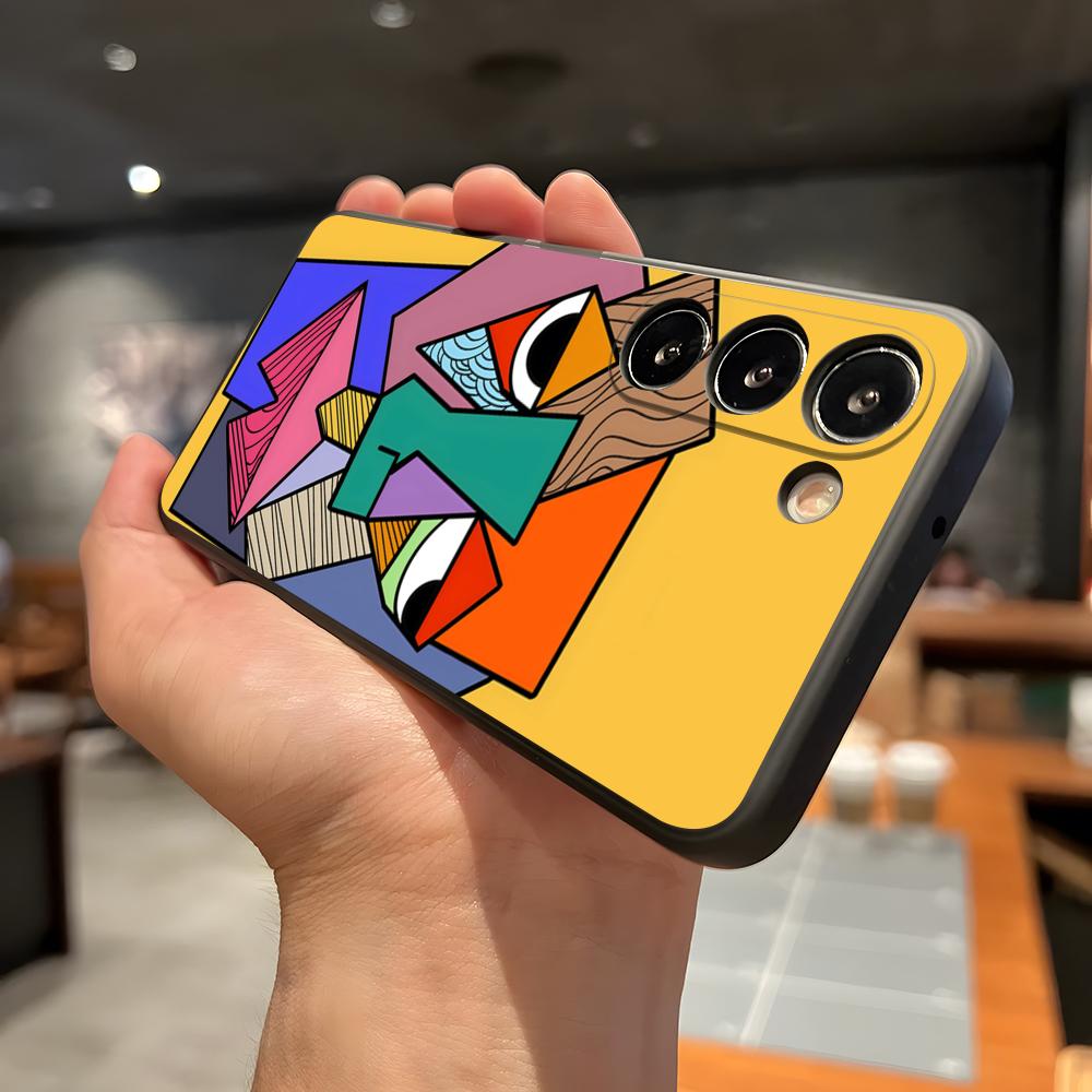 Picasso Abstract Art Phone Case For Samsung A56 A36 A26 A16 A15 A25 A35 A55 A14 A34 A24 A54 Black Soft Shell