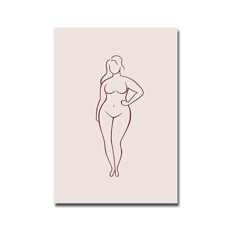 

Аннотация Boobie Плакат женская фигура Line Art Print Минималистичный скандинавский холст Картина Современная настенная картина Гостиная Домашний декор 21x30cm No Framed