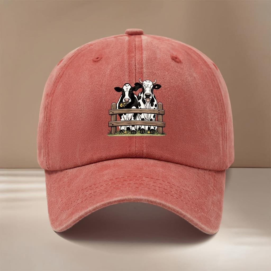 This Is a Cowprint Baseball Cap a Trendy and Fashionable Hiphop Hat Suitable for All Seasons It Features an Adjustable Size