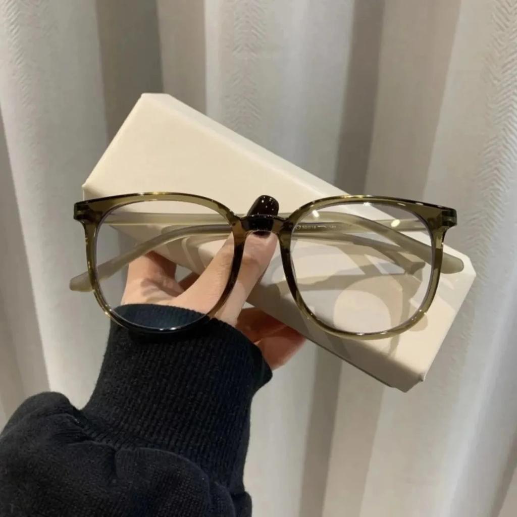 Myopia Glasses Frame Women Universal Resin Myopia Glasses Unisex HD Anti Blue Light Flat Lenses 0-50-100-150-200-250-300-350-400