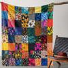 Vintage Pastoral Splicing Series Blankets Four Seasons Blankets Home Flannel Blankets Holiday Gift Blankets