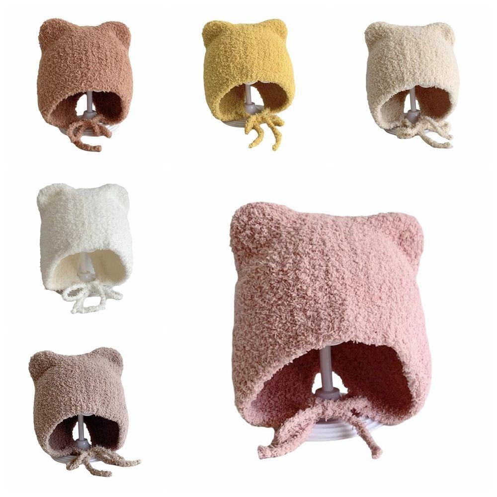 Cat Ear Baby Beanie Cap Breathable Toddler's Knitted Hat Outdoor Activities