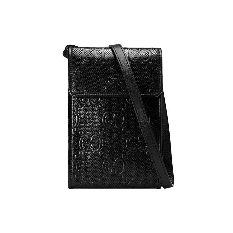 

Gucci Monogram Logo Embossed Leather Crossbody Bag Unisex bags Black 625571-1W3AN-1000 Box(Basic Set+Box)