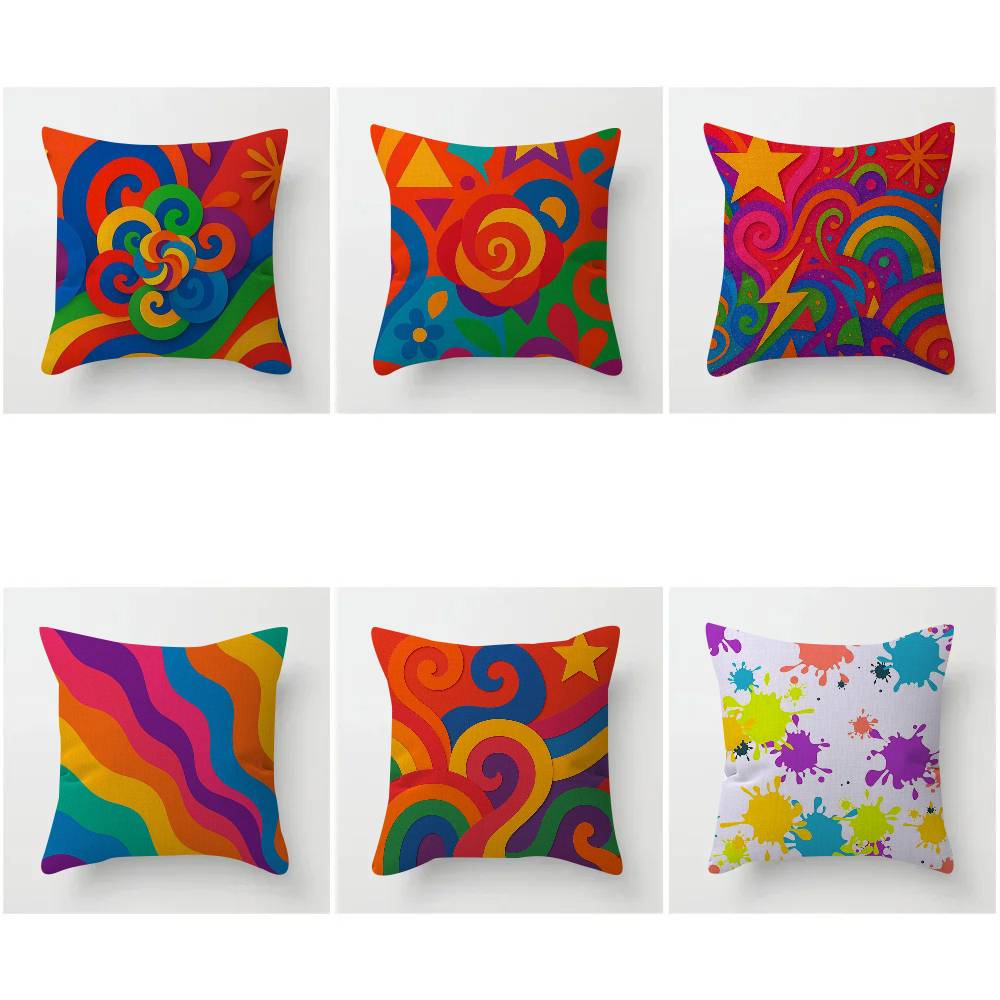 Jmg Clothing Unisex Home Decor Colorful Graffiti Cushion Cover Inches Farmhouse Decor Home Throw Pillow Covers For Couch Decorations