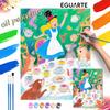 Alice In Wonderland Tea Party Oil Paint by Numbers Painting Kit Handmade Diy Home Decoration Gift