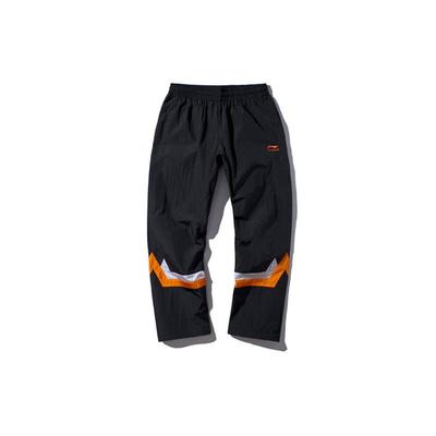 Li Ning Săptămâna Modei de la New York Seria de Defilare Pantaloni Sport Casual Largi cu Picior Lat Țesut Bărbați Pantaloni Negri AYKP649-1