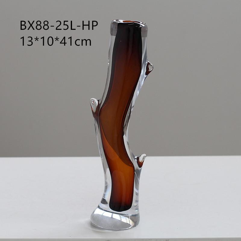 Glass Vase Transparent Branch Fork Shape Thick Straight Glass Bottle Flower Vase Floral Arrangement Accessories Terrarium