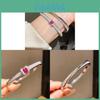 Geometric Zircon Round Fashion Bracelet With Silver Finish For Casual Wear And Gift