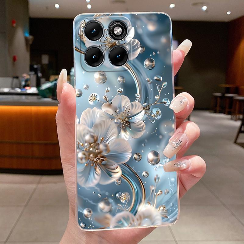 Etui Na Motorola Edge 70 Fusion Przezroczyste Luksusowe Modne Motyl Kwiaty Miękki TPU Silikonowy Pokrowiec Na Telefon dla Edge70 Fusion Zderzak
