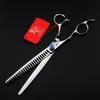 8.0 Inch Professional Pet Grooming Scissors Left-Handed Stainless Steel Fishbone Style Trimming Shears Dogs Cats