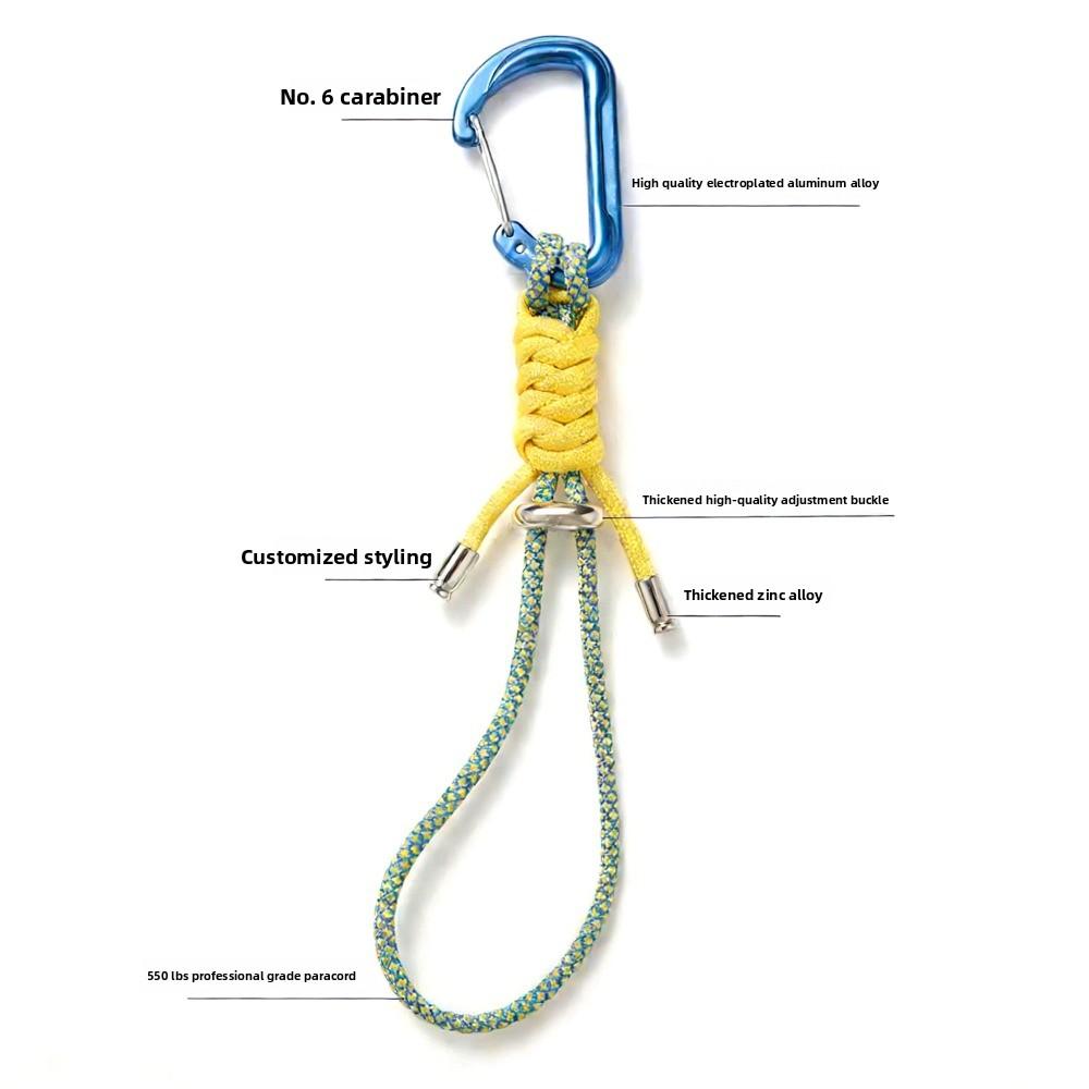 Schnell lösbarer Paracord Wasserflaschen-Aufhängeschnalle Karabiner Tragbarer EDC-Clip Multifunktionshaken für Outdoor-Wanderrucksack
