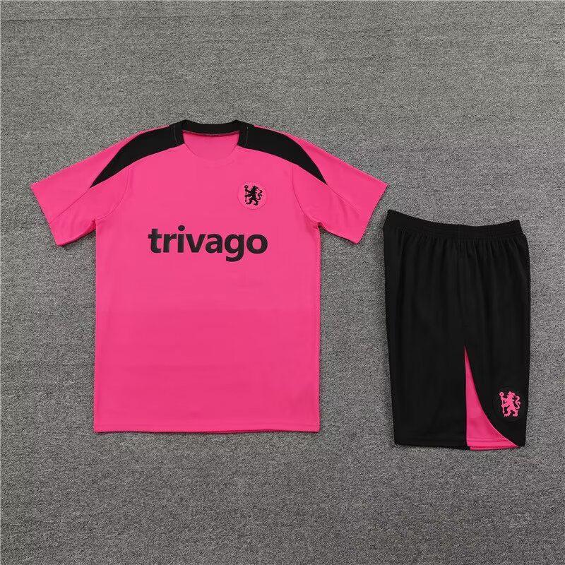24 Chelsea Short Sleeve Jersey: Enzo Football Training and Pre-Match Warm-up Set for Adults & Children