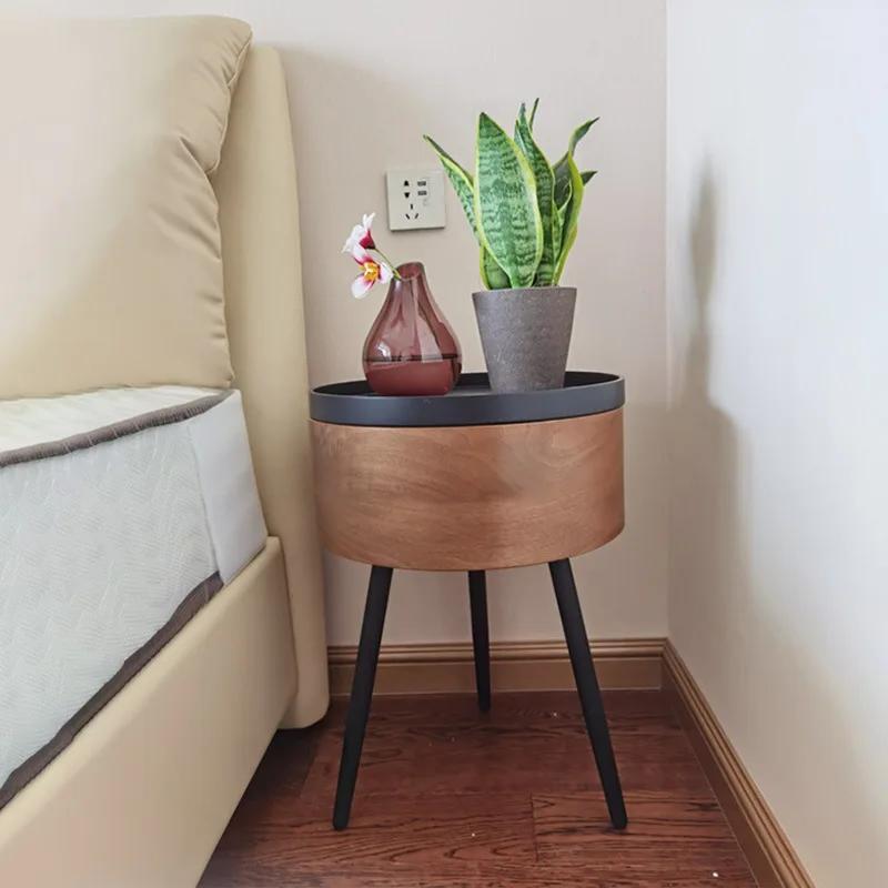 Italian Minimalist Round Combination Coffee Table Small Apartment Living Room Side Table Light Luxury Balcony Coffee Table