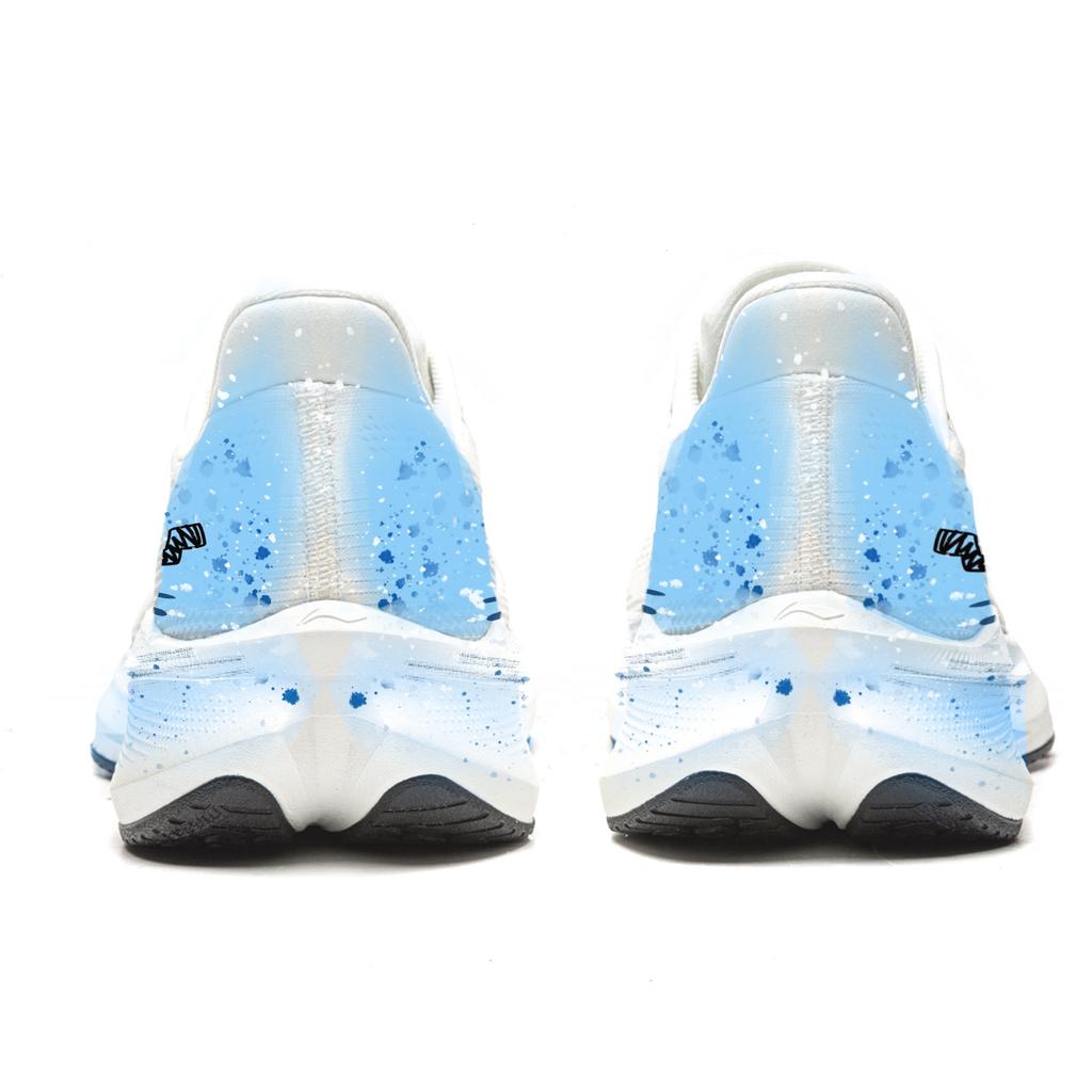 Li Ning Red Hare 9 Jacquard Transpirables Rebotantes Caña Baja Suela de Goma TUFF RB Zapatillas de Correr para Mujer Azul Negro ARPW004-8(Equipo 60-)
