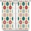 Christmas Blackout Curtains, Holiday Season Backdrop With Pine Leaves Ball Classic Design Print Window Drapes, For Living Room