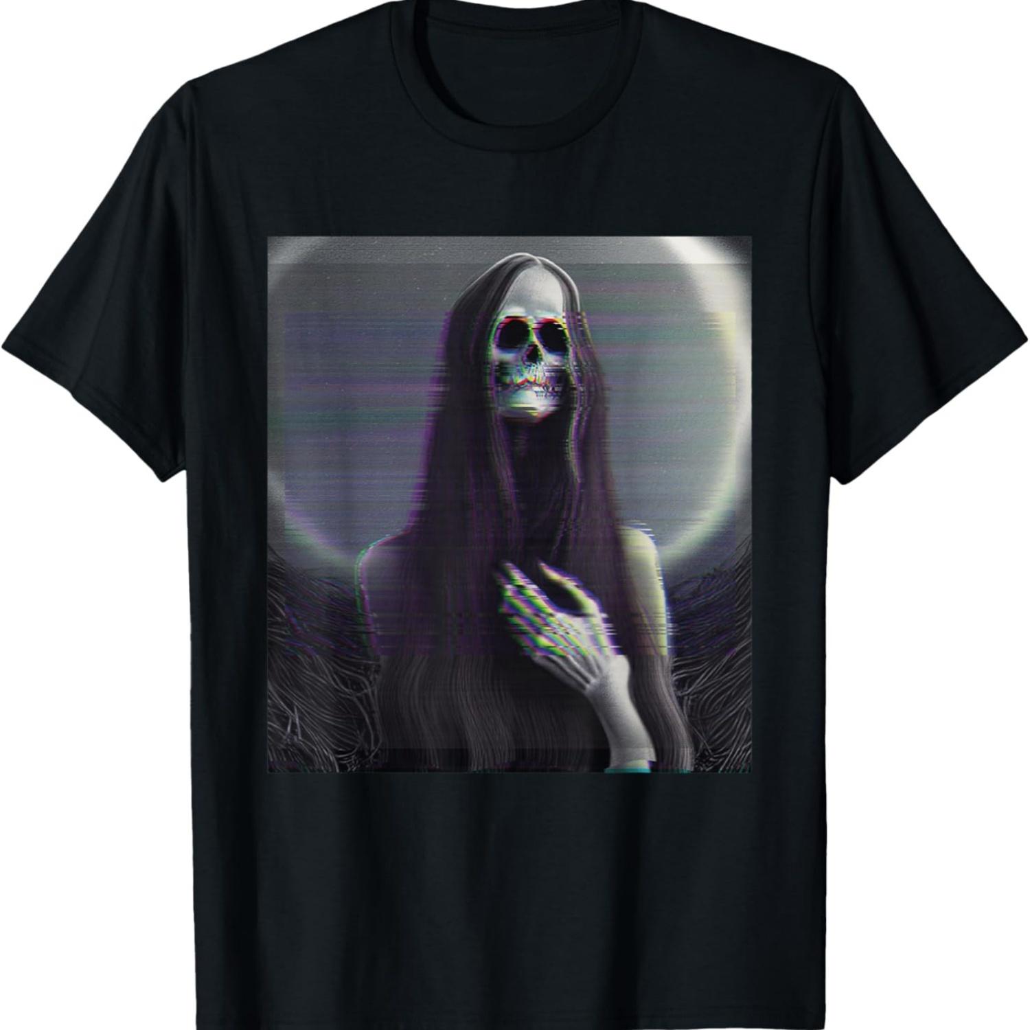

Goth Aesthetic Grunge Occult Emo Satanic Creepy Skull T-Shirt XXXXXL чорний