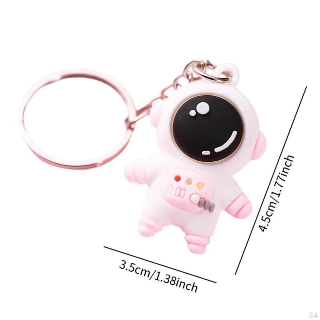 Astronaut Keychain Car Keys Holder Keyring Cartoon Figure Pendant for Shoulder Bag Anniversary Gifts