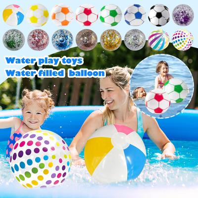 40CM PVC Inflatable Sequin Beach Ball  Sports Luminous Ball