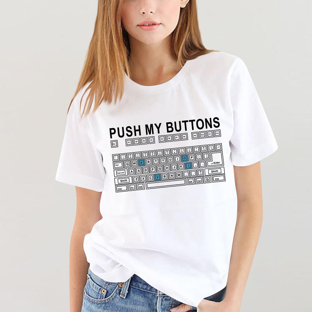 Women Girls Plus Size Print Tees Shirt Short Sleeve T Shirt Blouse Tops