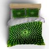 Green Spiral Decorative Set Soft Comfortable Duvet Cover Bedding Set Included 1*Duvet Cover & 2*Pillowcases, Gift