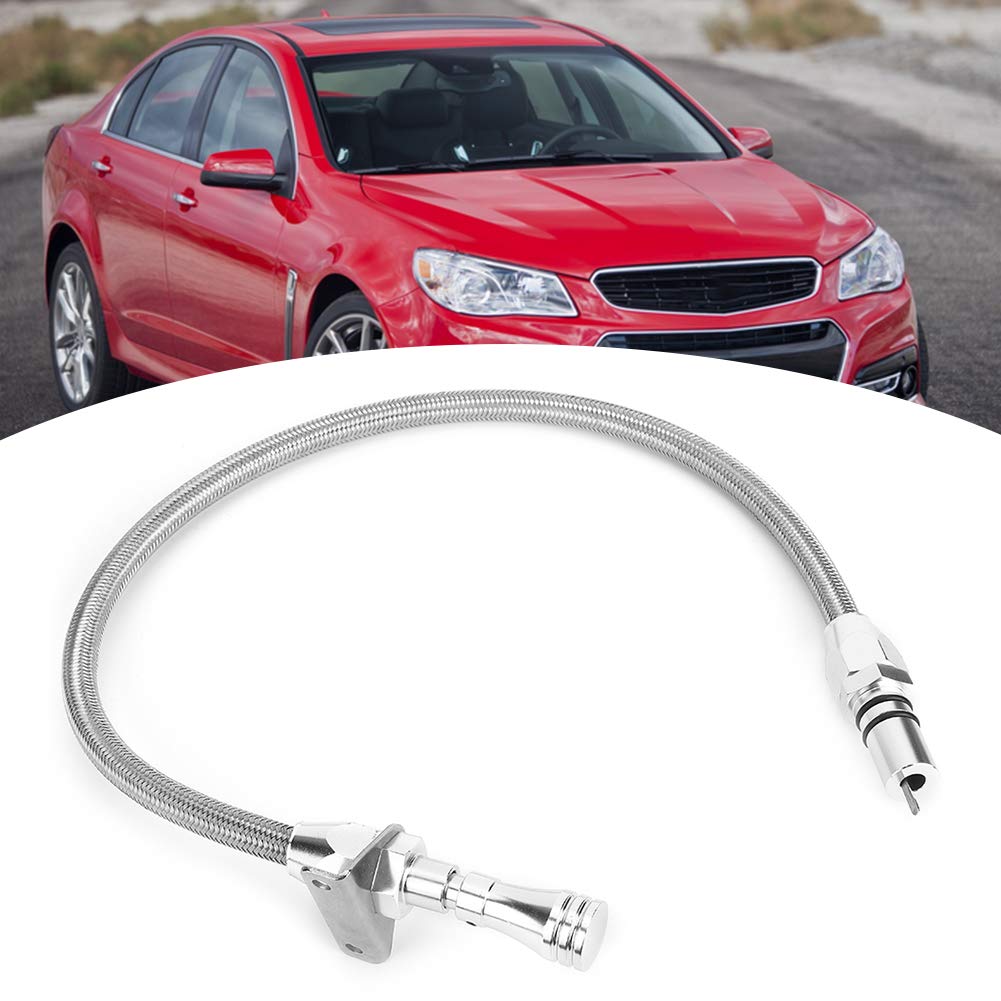 Transmission Dipstick, Silver Stainless Steel Transmission Dipstick for Chevrolet for GM TH350 Tranny SBC BBC Trans for CHEVY for GM TH350 350 TURBO