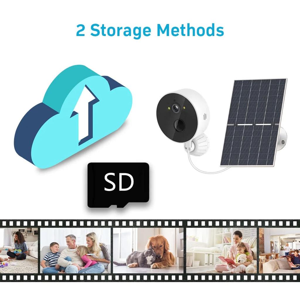LS VISION Wifi Solar Camera Outdoor HD 2MP 1080P Wireless Security CCTV Waterproof Night Vision Two Way Audio Camera Monitor With Solar Panel
