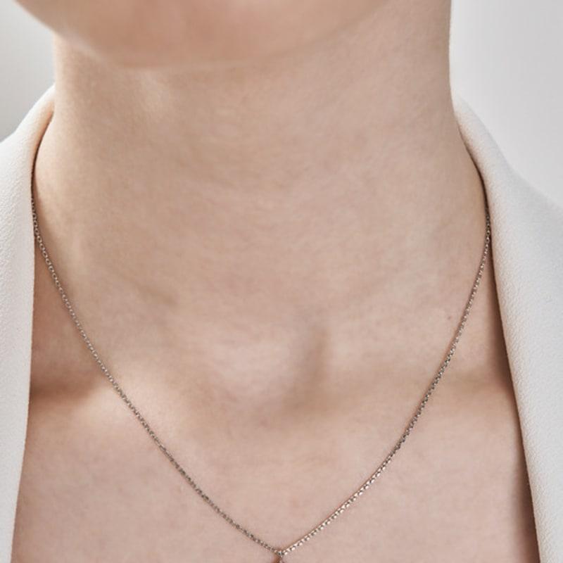 ELLE Jewelry [Elle Jewelry] Solitaire Stone 1-Part, 3-Part, 5-Part Necklace ELBRNN221