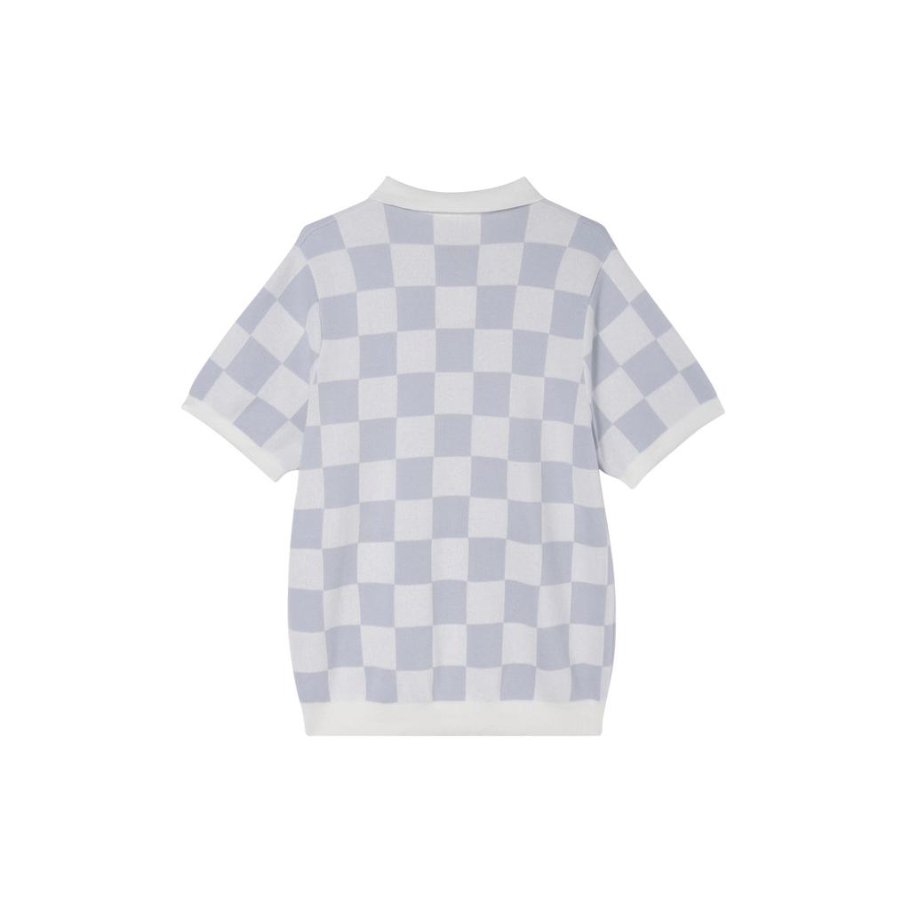 Nike Men's Sportswear Club Checkered Pattern Quick-Dry Breathable Polo Collar Short Sleeve Shirt Sail FN3423-133