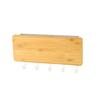 Wall-Mounted Key Holder with 6 Hooks - Space Saving Entryway Organizer for Keys Coats Hats Rustic Home Decor