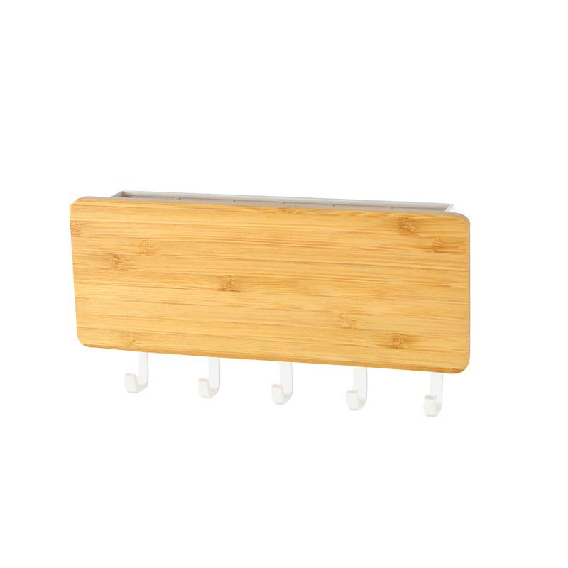 Wall-Mounted Key Holder with 6 Hooks - Space Saving Entryway Organizer for Keys Coats Hats Rustic Home Decor