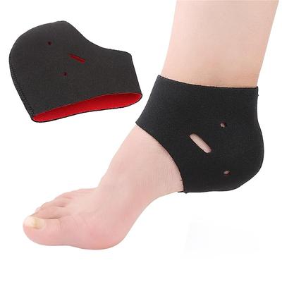 Moisturizing Heel Socks 2 Pairs Gel Lined Toeless Spa Socks To Heal and Treat Dry, Cracked Heels While You Sleep (black)