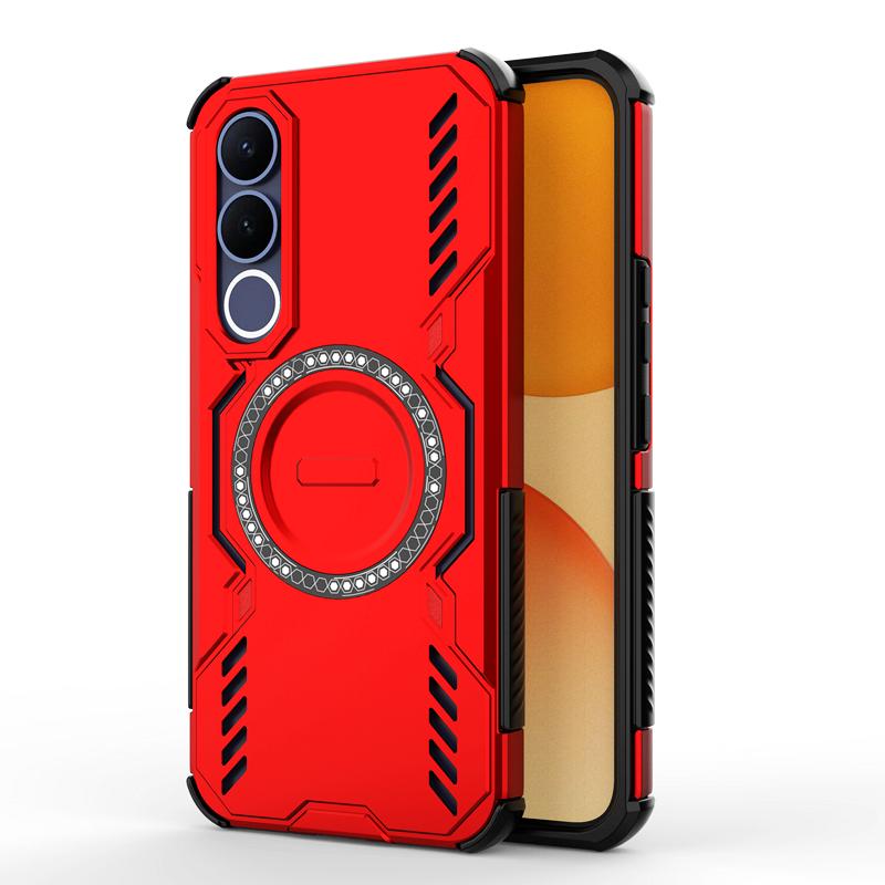KEYSION Hollow Heat Dissipation Case for VIVO V70 FE Soft Silicone+PC Magnetic Cooling Shockproof Phone Cover for VIVO V70 FE 5G