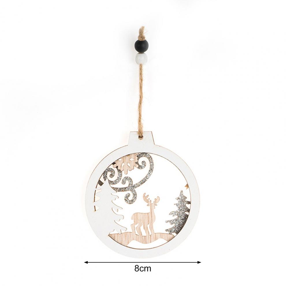 Christmas Wooden Pendants Vintage Hollow Ornament Christmas Tree Reindeer Ornament Hanging Gift Christmas suministros navideños