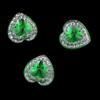 Decorative Resin Rhinestone Buttons Heart Shaped Luxury Sewing Buttons for Clothes and DIY Projects