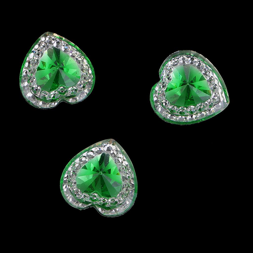 

50 шт. 12 мм смоляные стразы на плоской основе, пуговицы, двойное отверстие, для DIY светло-зеленый