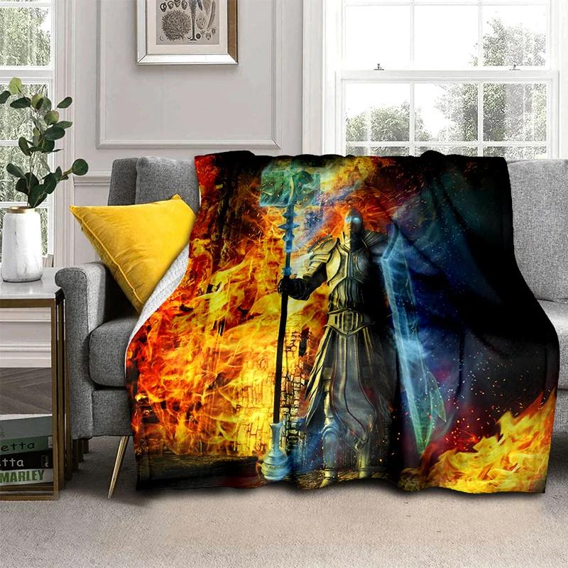 Classics Diablo Game Gamer Cartoon Blanket,Soft Throw Blanket for Home Bedroom Bed Sofa Picnic Travel Office Cover Blanket Kids
