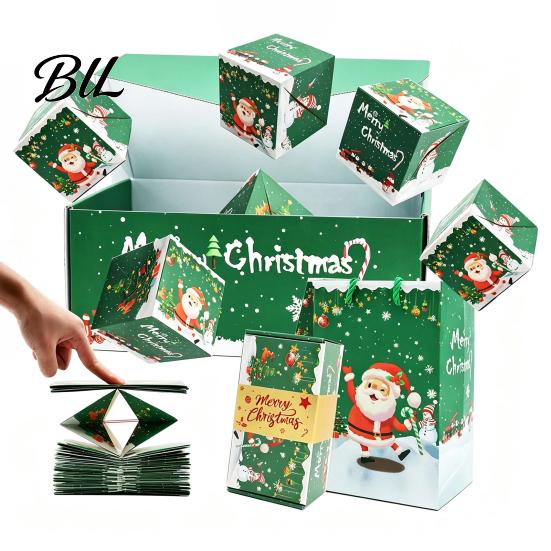 Decorative Gift Box for Cards Christmas Explosion Money, Folding Bouncing Box, Birthday Pop Up Cash Money Envelope Christmas, Birthday, Anniversary
