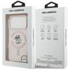 Karl Lagerfeld IML Choupette Sketch Logo MagSafe Case for iPhone 17 Pro Pink