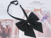 Matte Red Feather Bow Tie Brooch for Women - Plus Size Korean Academy Style