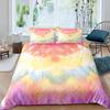 Carton Rainbow King Quen Soft Duvet Cover Children Kids Young Girls Clouds Beding Set Love Heart Warm Comforter Cover Polyester Comfortable Quilt