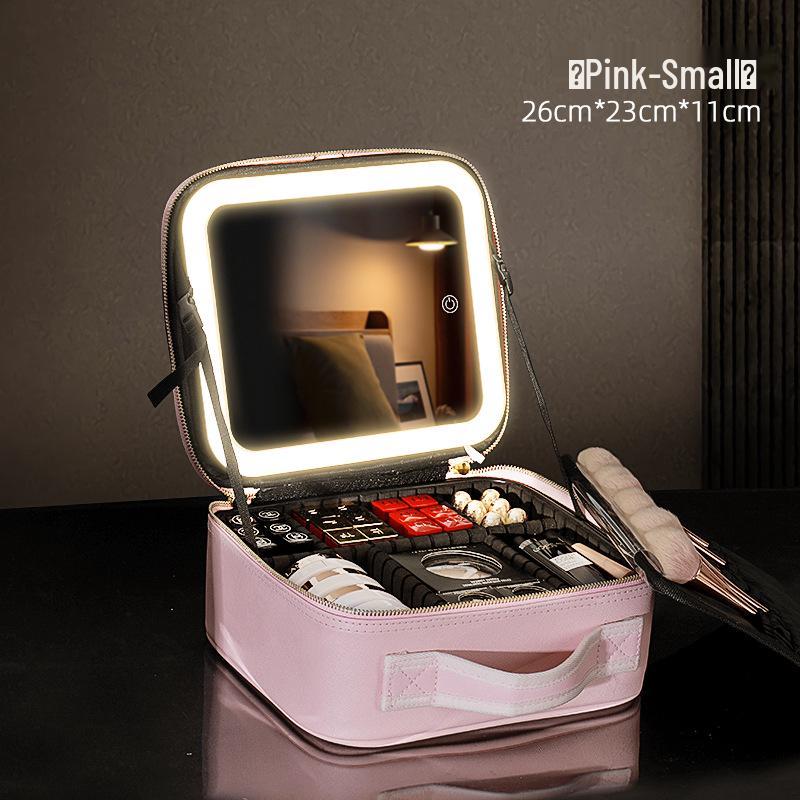 Portable LED Cosmetic Bag: Multifunctional, Large Capacity, Professional Makeup Organizer 2024.
