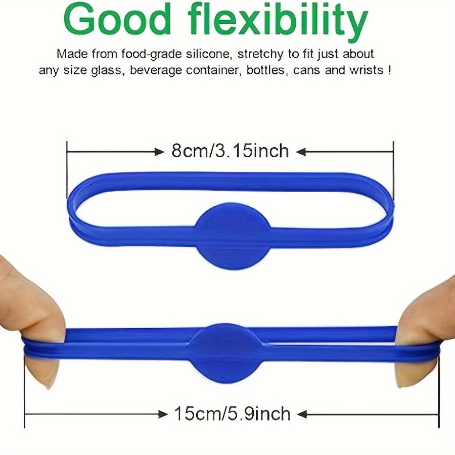 12pcs Silicone Wine Glass Markers, Reusable Beverage Identification Rings for Home Bar and Party Use