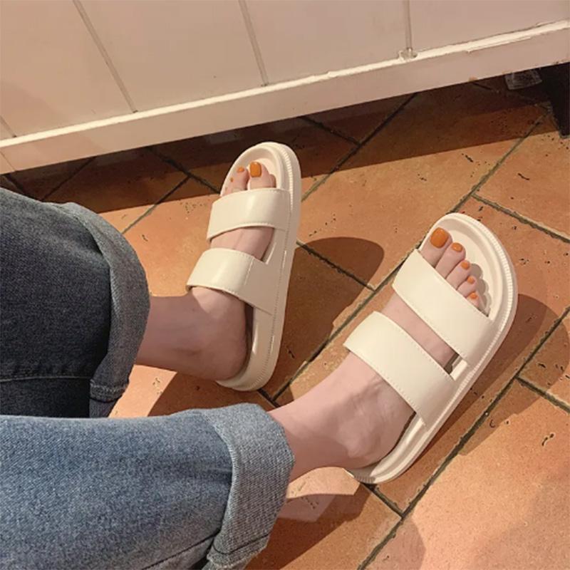 Thick-soled Sandals and Slippers Women's Summer Ins Tide Net Red Fashion Wear Retro Hong Kong-style Harajuku Style Beach Shoes