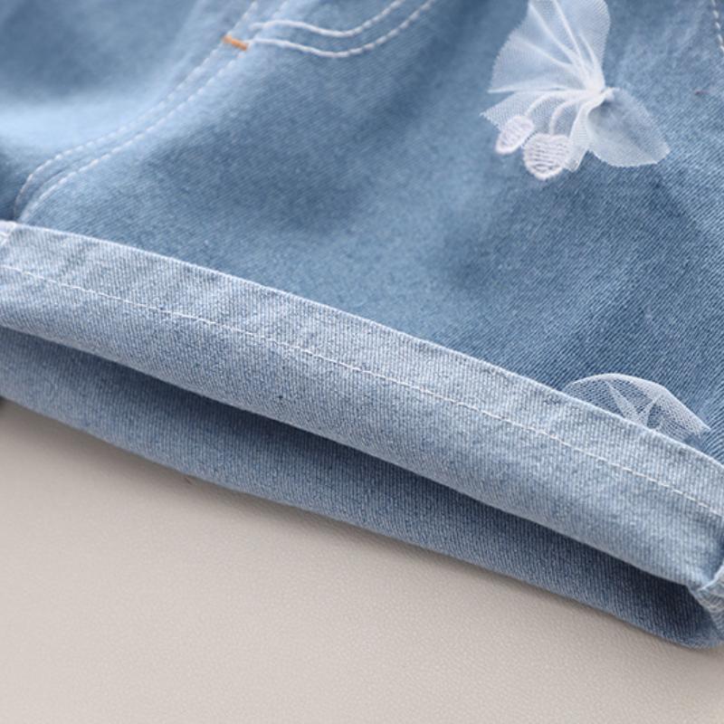Girls Summer Suit Infants Short Sleeve Tshirt + Denim Shorts 2 Piece Set Fashion Children Clothing for 1-5 Years Old