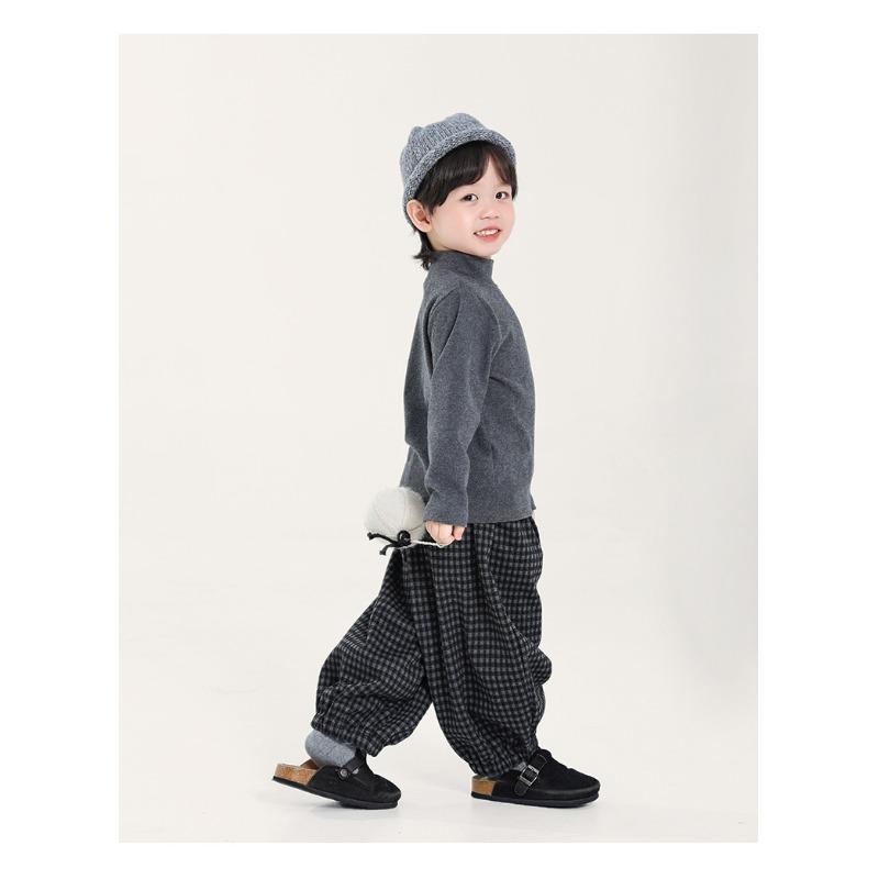 Kids Boys Solid Half Turtleneck Long Sleeve Warm Winter Inner Base Shirt
