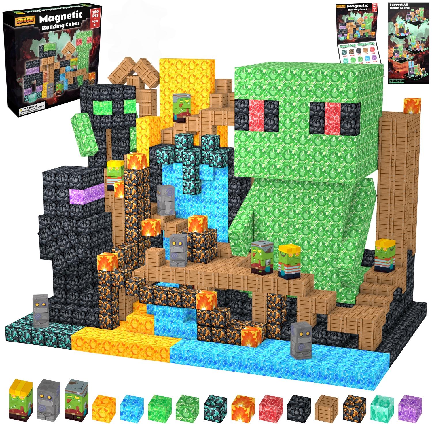 Brand new High-Quality Magnetic High-Quality Cubes High-Quality Green High-Quality Monster High-Quality Alien High-Quality Building High-Quality