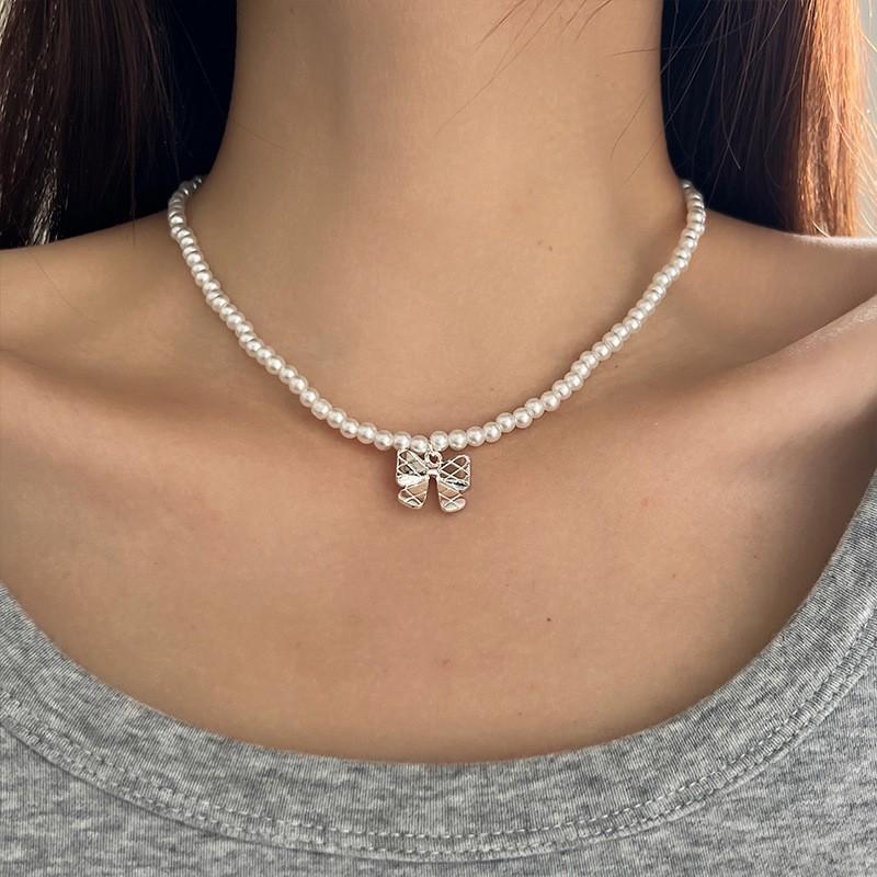 Pearl Necklace Women'S Light Luxury Temperament High Sense Clavicle Chain Year Neck Chain