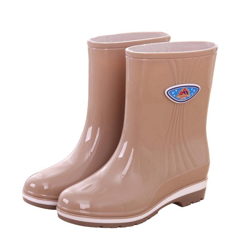 Short Women's Rain Shoes Water Shoes Women's Rain Boots Fashion Waterproof Shoes Kitchen Non-slip Rubber Shoes Work Overshoes Summer