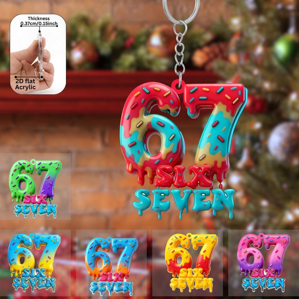 2D flat acrylic keychain - multiple colors available, perfect for backpack decoration and car key pendant