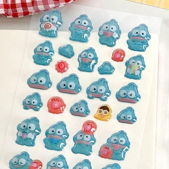 Anime Themed 3D Stickers Cute Puffy PVC Decals for Journal & Phone DIY Japanese Style Cartoon Craft Supplies